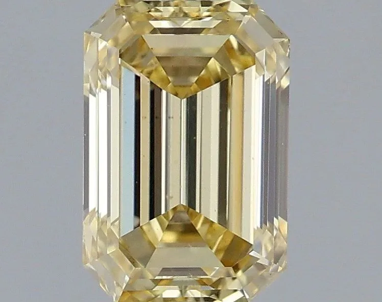 1.00ct EMERALD Fancy Yellow VS2 Coloured Lab diamond