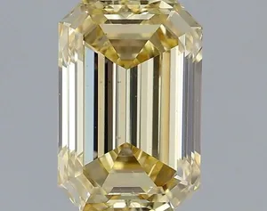 1ct EMERALD Fancy Yellow VS2 Coloured Lab diamond