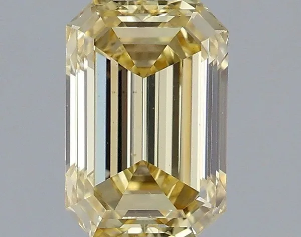 1ct EMERALD Fancy Yellow VS2 Coloured Lab diamond