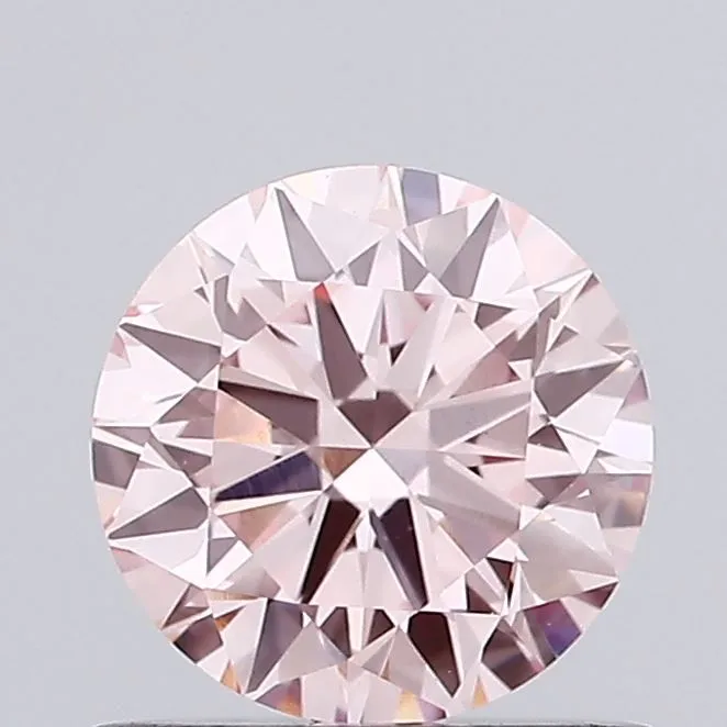 0.73ct ROUND Fancy Intense Pink VVS2 Coloured Lab diamond