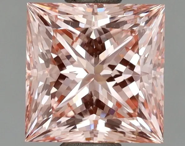 1.5ct PRINCESS Fancy Vivid Pink VVS2 Coloured Lab diamond