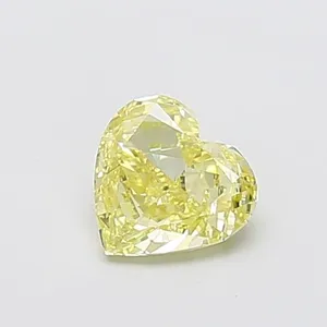0.75ct HEART Fancy Yellow VS2 Coloured Lab diamond