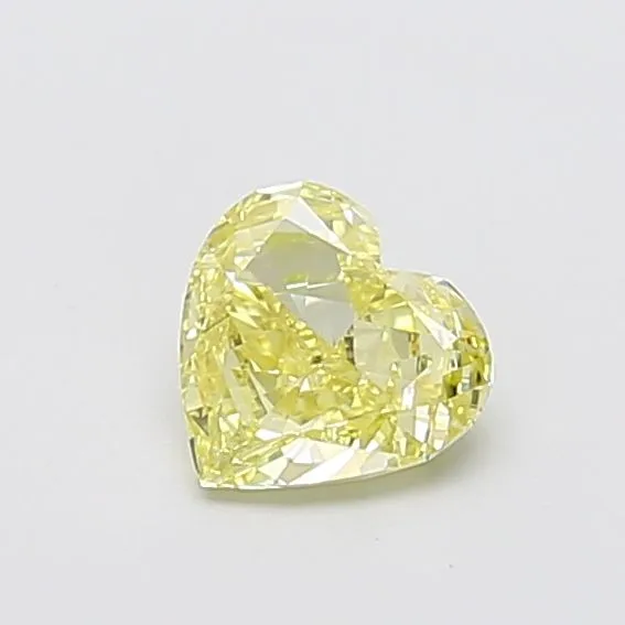0.75ct HEART Fancy Yellow VS2 Coloured Lab diamond