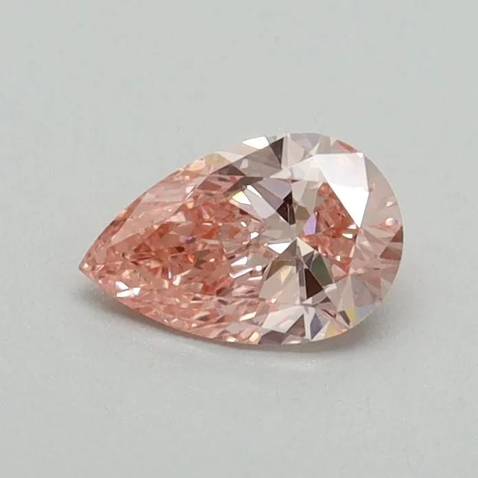0.38ct PEAR Fancy Vivid Pink VS1 Coloured Lab diamond