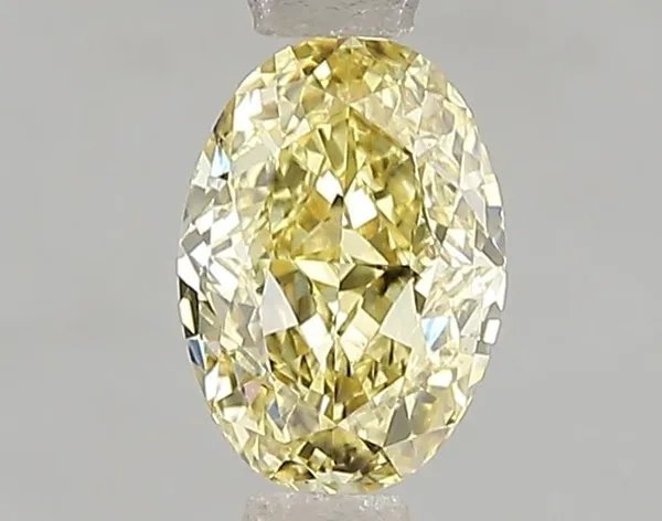 1.09ct OVAL Fancy Intense Yellow VS2 Coloured Lab diamond