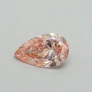 0.4ct PEAR Fancy Vivid Pink VVS2 Coloured Lab diamond