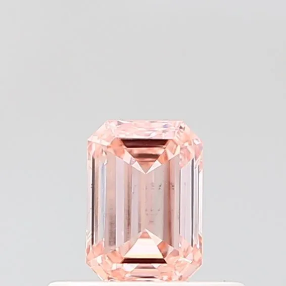 0.39ct EMERALD Fancy Intense Pink VS1 Coloured Lab diamond