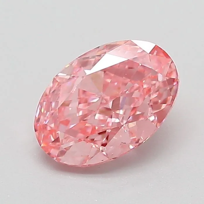 1.04ct OVAL Fancy Vivid Pink VVS2 Coloured Lab diamond