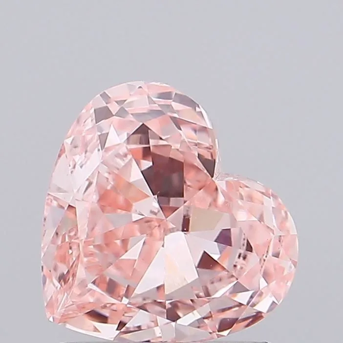 1.15ct HEART Fancy Vivid Pink VS1 Coloured Lab diamond