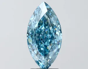 3ct MARQUISE Fancy Vivid Blue VS1 Coloured Lab diamond