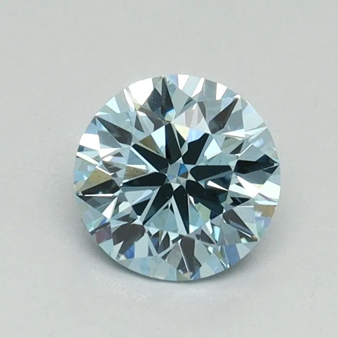 0.71ct ROUND Fancy Vivid Blue VS2 Coloured Lab diamond