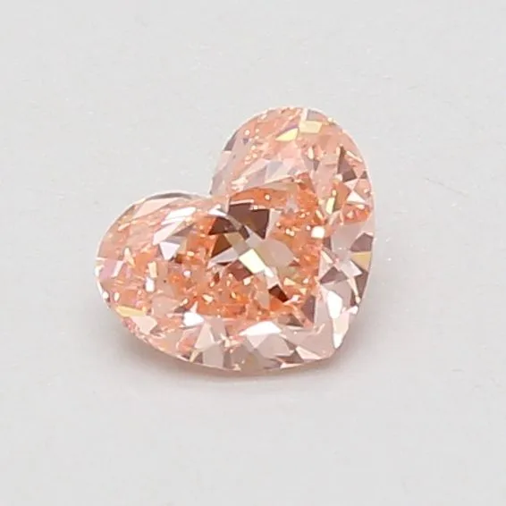 0.56ct HEART Fancy Vivid Pink VVS2 Coloured Lab diamond