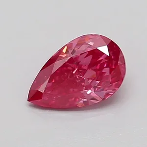 0.52ct PEAR Fancy Vivid Pink VS1 Coloured Lab diamond