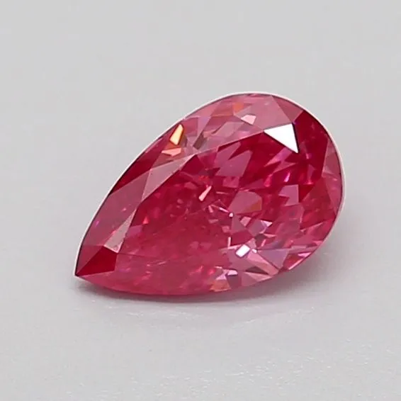 0.52ct PEAR Fancy Vivid Pink VS1 Coloured Lab diamond