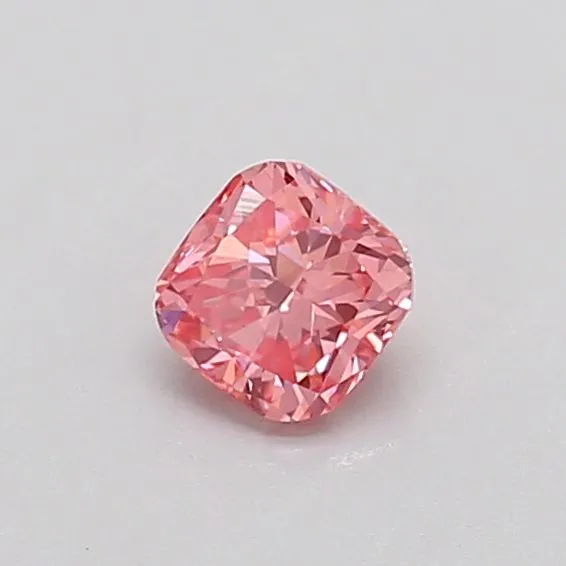 0.3ct CUSHION Fancy Vivid Pink VS1 Coloured Lab diamond