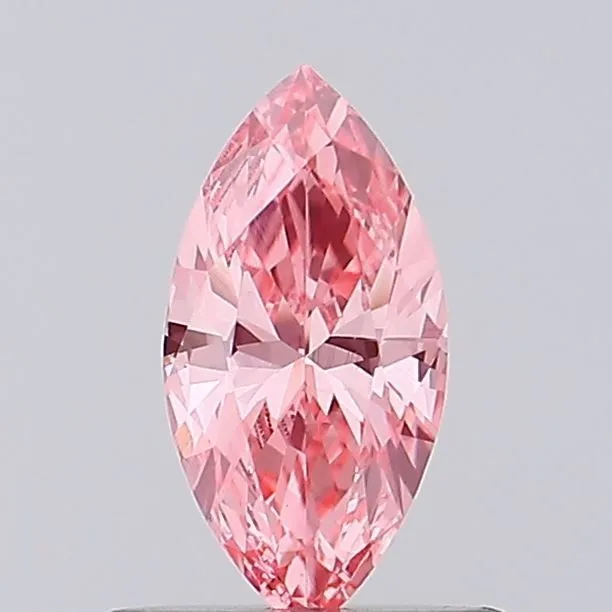 0.44ct MARQUISE Fancy Vivid Pink VS1 Coloured Lab diamond