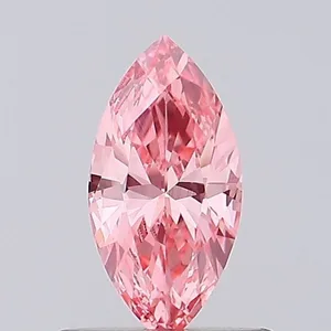 0.44ct MARQUISE Fancy Vivid Pink VS1 Coloured Lab diamond