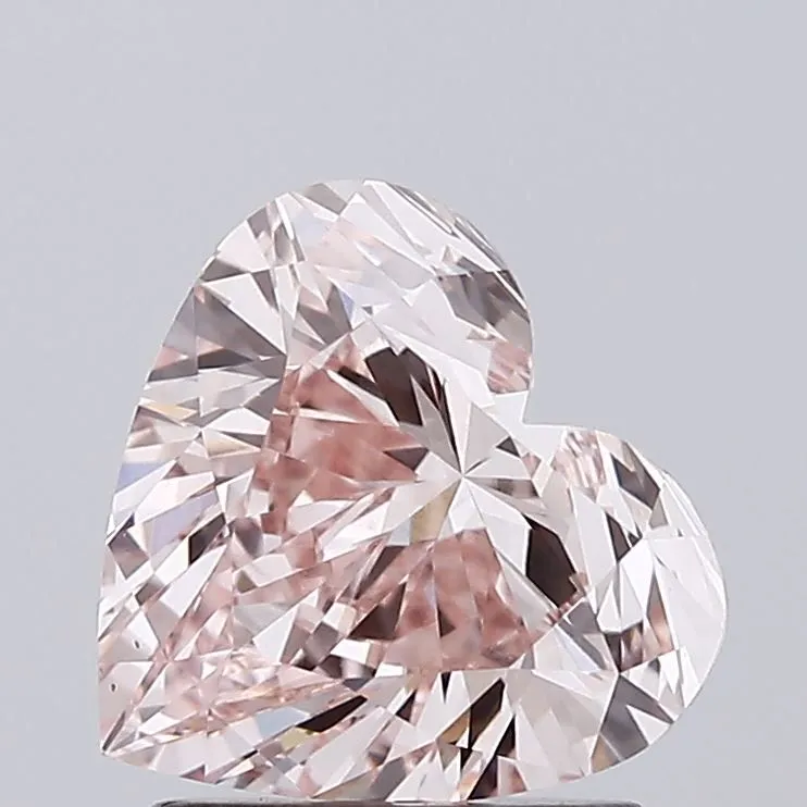 1.54ct HEART Fancy Intense Pink VVS2 Coloured Lab diamond