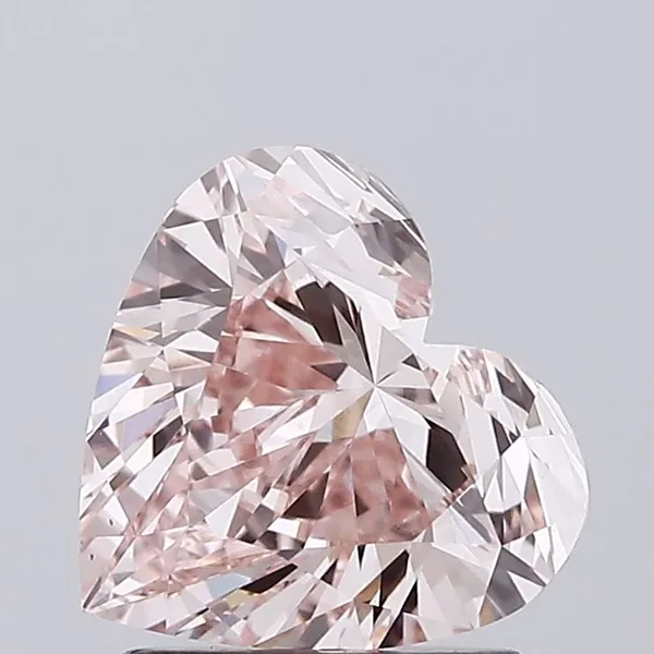 1.54ct HEART Fancy Intense Pink VVS2 Coloured Lab diamond