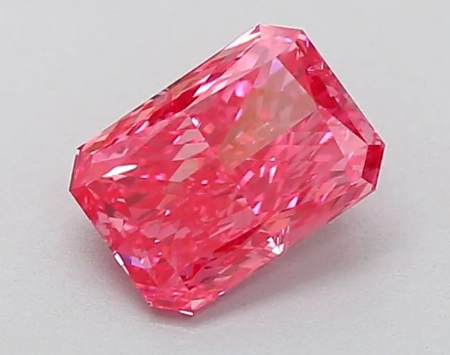 1.02ct RADIANT Fancy Vivid Pink VS2 Coloured Lab diamond