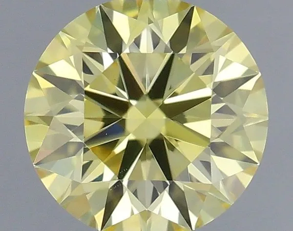 0.34ct ROUND Fancy Intense Yellow VS1 Coloured Lab diamond