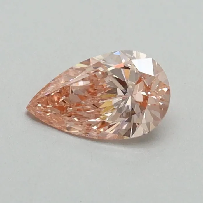 0.40ct PEAR Fancy Vivid Pink VVS2 Coloured Lab diamond