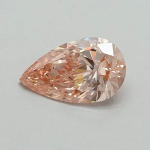 0.4ct PEAR Fancy Vivid Pink VVS2 Coloured Lab diamond