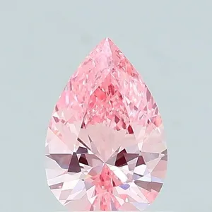 0.49ct PEAR Fancy Intense Pink VS2 Coloured Lab diamond