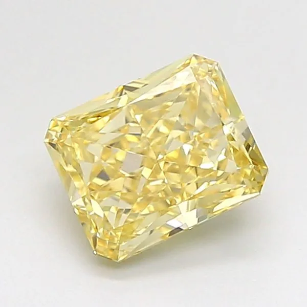 1.13ct RADIANT Fancy Yellow VVS1 Coloured Lab diamond