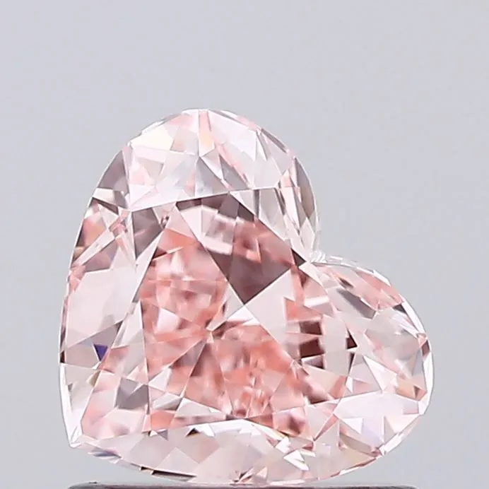 1.03ct HEART Fancy Vivid Pink VVS2 Coloured Lab diamond