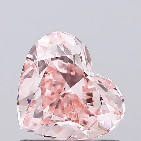1.03ct HEART Fancy Vivid Pink VVS2 Coloured Lab diamond