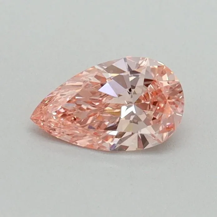 0.36ct PEAR Fancy Vivid Pink VVS2 Coloured Lab diamond