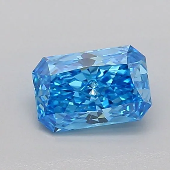 0.60ct RADIANT Fancy Vivid Blue VVS2 Coloured Lab diamond