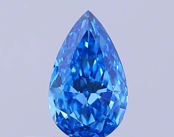 0.34ct PEAR Fancy Vivid Blue VVS2 Coloured Lab diamond