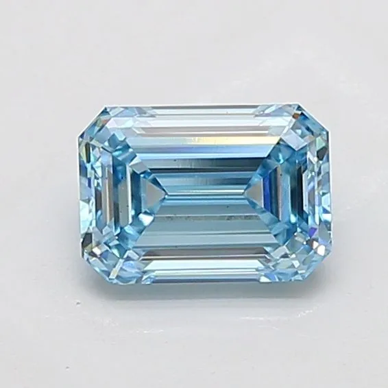 1.82ct EMERALD Fancy Vivid Blue VS2 Coloured Lab diamond