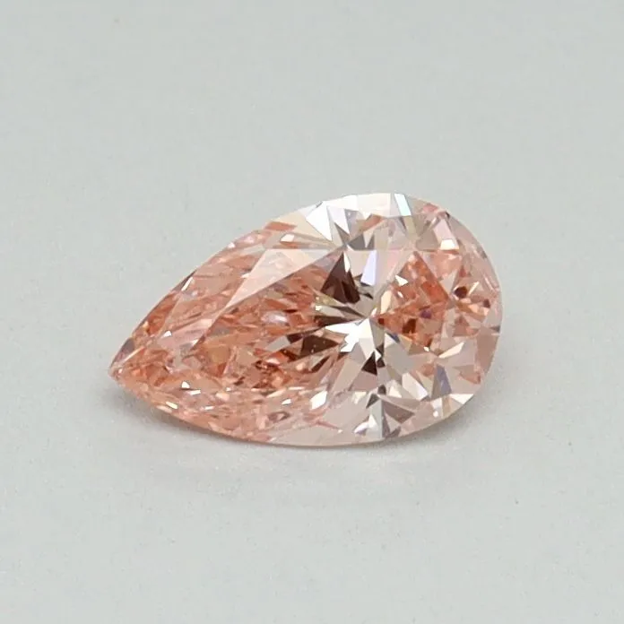 0.30ct PEAR Fancy Vivid Pink SI1 Coloured Lab diamond
