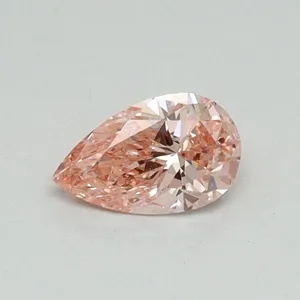 0.3ct PEAR Fancy Vivid Pink SI1 Coloured Lab diamond