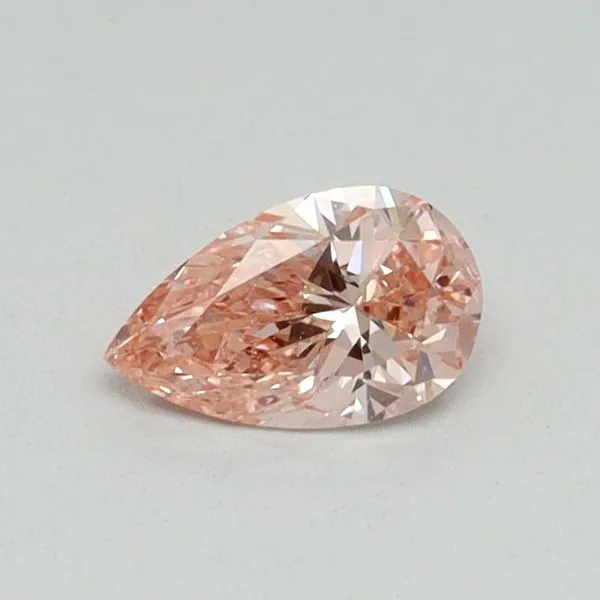 0.3ct PEAR Fancy Vivid Pink SI1 Coloured Lab diamond