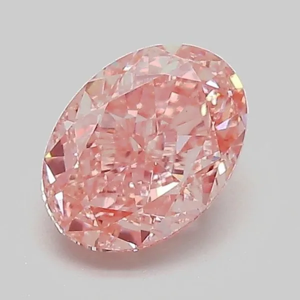 1.14ct OVAL Fancy Vivid Pink VVS2 Coloured Lab diamond