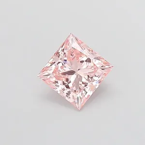 1.04ct PRINCESS Fancy Intense Pink VS1 Coloured Lab diamond