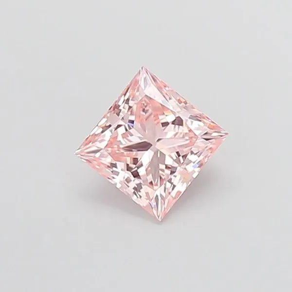 1.04ct PRINCESS Fancy Intense Pink VS1 Coloured Lab diamond