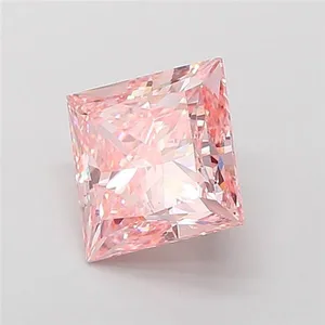 4.54ct PRINCESS Fancy Intense Pink VS1 Coloured Lab diamond
