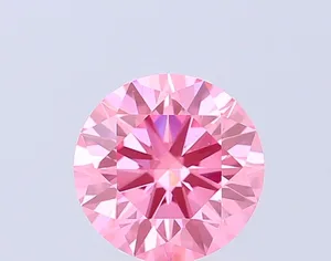 0.95ct ROUND Fancy Vivid Pink VS1 Coloured Lab diamond