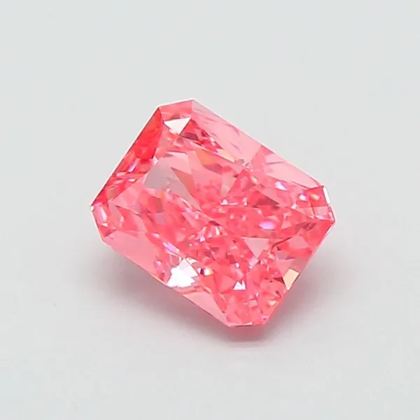 1.07ct RADIANT Fancy Vivid Pink VS1 Coloured Lab diamond