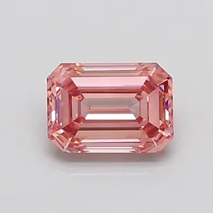1.16ct EMERALD Fancy Intense Pink VS1 Coloured Lab diamond