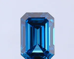 1.98ct EMERALD Fancy Vivid Blue VS2 Coloured Lab diamond