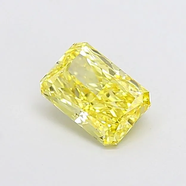 1.09ct RADIANT Fancy Vivid Yellow VS2 Coloured Lab diamond