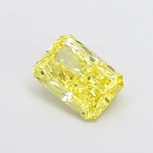 1.09ct RADIANT Fancy Vivid Yellow VS2 Coloured Lab diamond