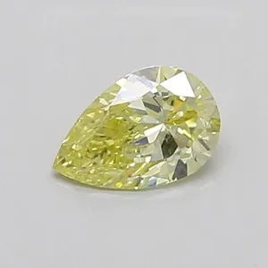 0.65ct PEAR Fancy Intense Yellow VS1 Coloured Lab diamond