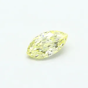 0.35ct MARQUISE Fancy Yellow VVS2 Coloured Lab diamond